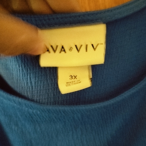 Ava & Viv 3x Blue Tank Mini Dress - Picture 3 of 4